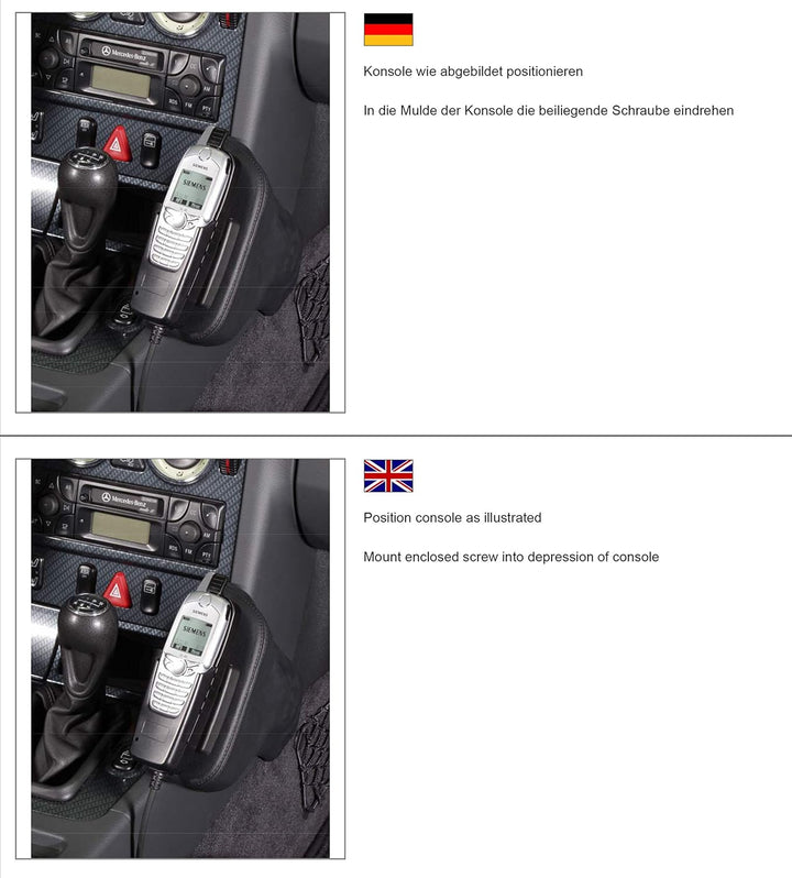 KUDA 091105 Halterung Kunstleder schwarz für Mercedes SLK (R170) ab 1996 bis 02/2004, 091105