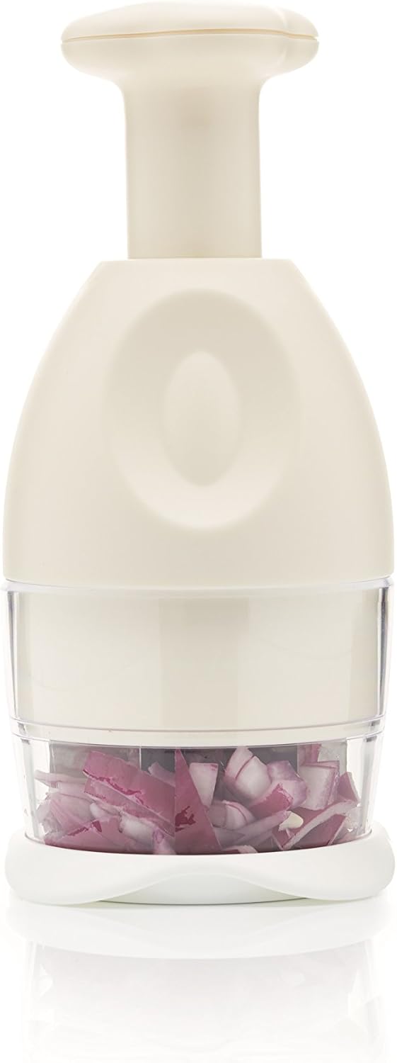 KitchenCraft Mini-Hand Blitzhacker, Rostfreier Stahl, Grau, 10 x 10.5 x 23 cm, 1 Einheiten