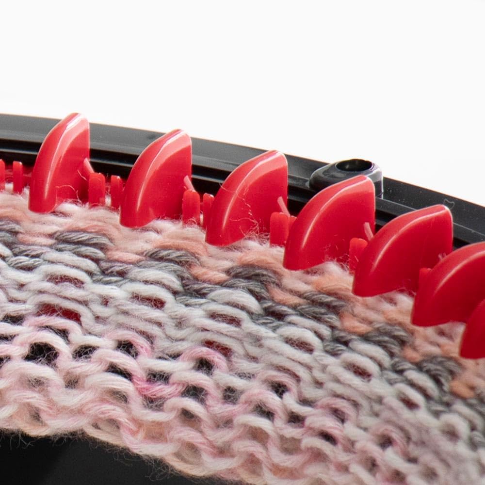 Addi Express-Kingsize 46 Nadeln Strickmaschine, Kunststoff, Schwarz/Rot/Gold, 26 x 15.5 x 25.5 cm Si