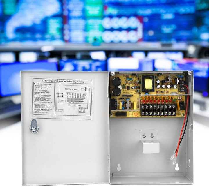12V 10A Zugangskontroll-Netzteilbox, USV PWM-Backup-Batteriebox mit verzögerter Ausschaltfunktion, N
