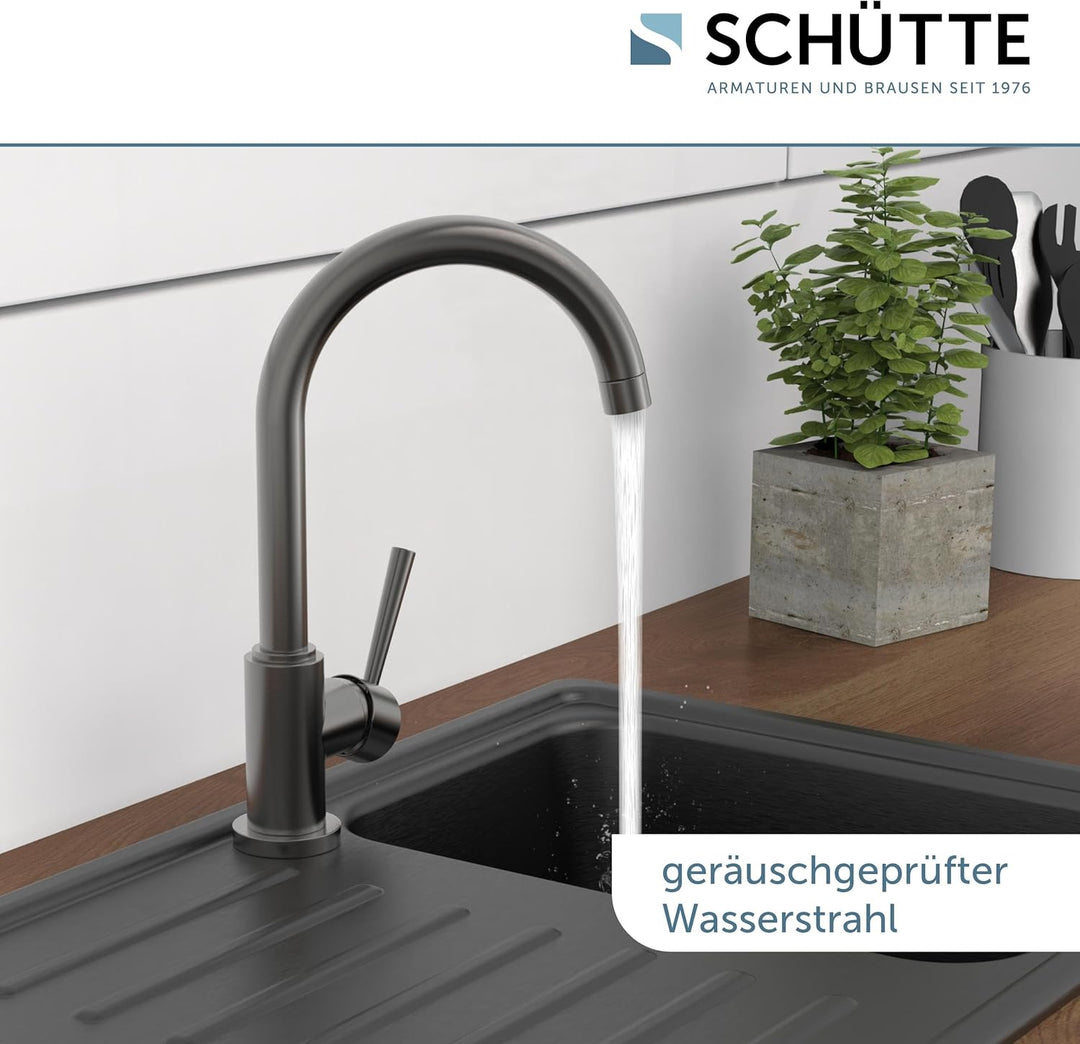 SCHÜTTE 79162 Spültischarmatur CORNWALL, Wasserhahn Küche, Energiesparfunktion, 360° schwenkbar, ide