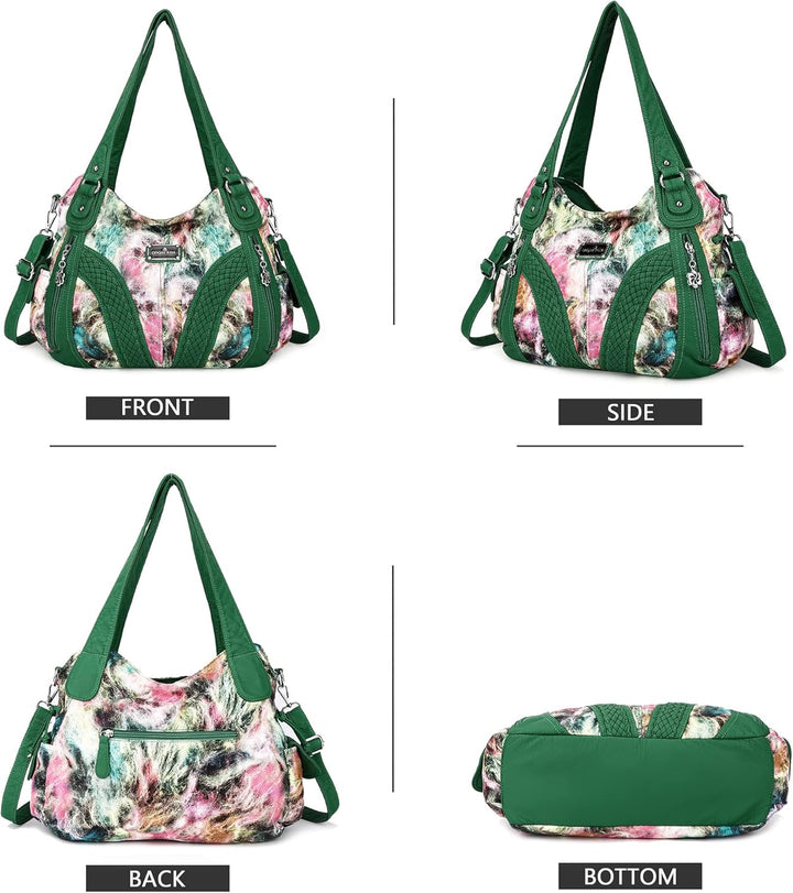 Purses and Handbags Women Fashion Tote Bag Shoulder Bags Top Handle Satchel Purses Washed Synthetic