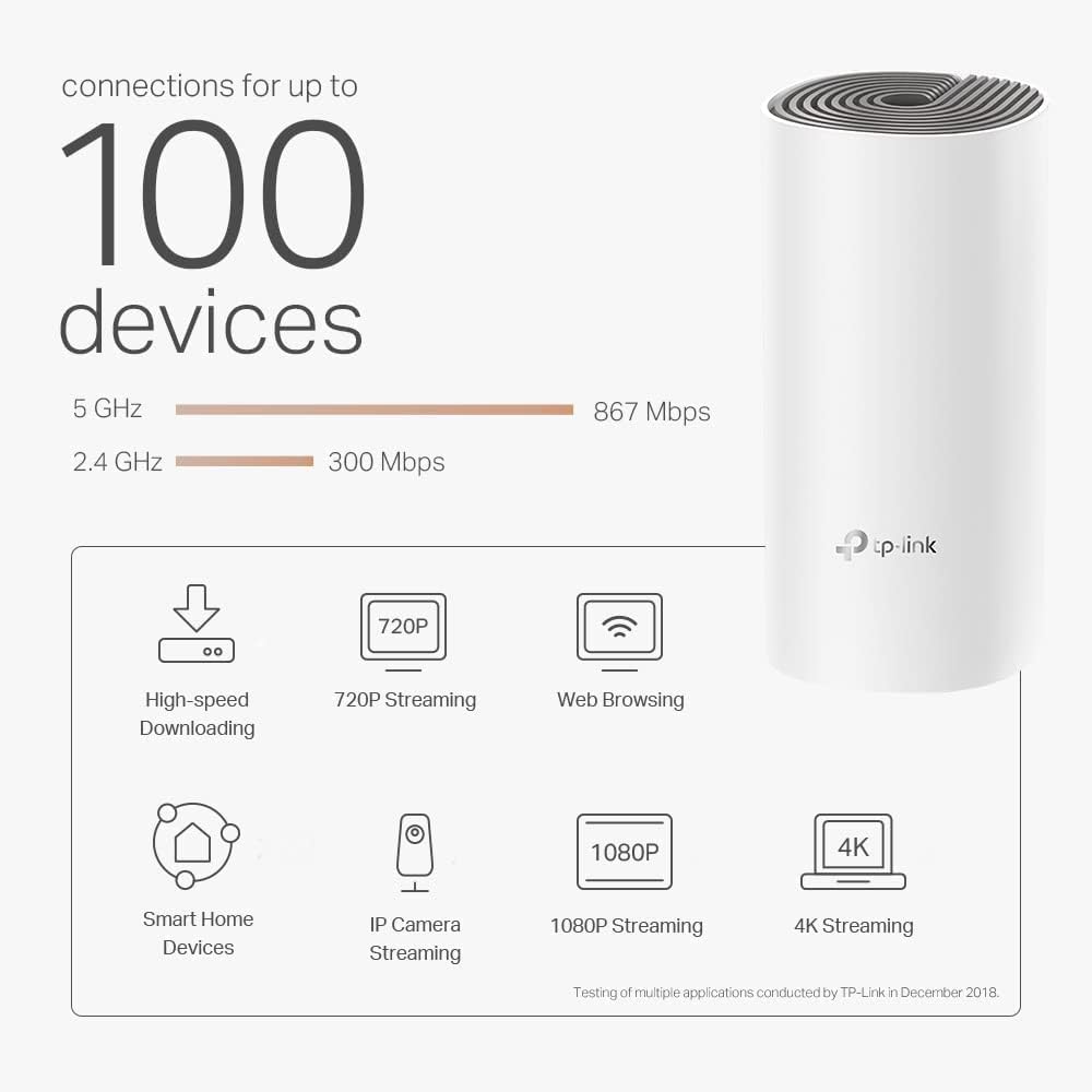 Wireless Router|TP-LINK|Wireless Router|3-Pack|1167 Mbps|Mesh|IEEE 802.11ac|LAN WAN Ports 2|Number o