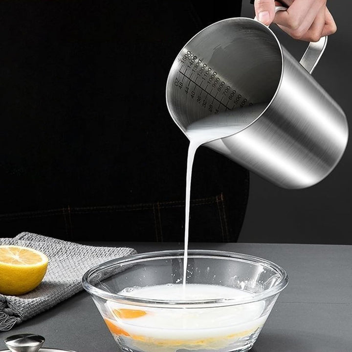 Milchschäumer Kännchen, Kaffee Milchschäumer Behälter, 2L Edelstahl Messbecher Für Schaumgetränke La