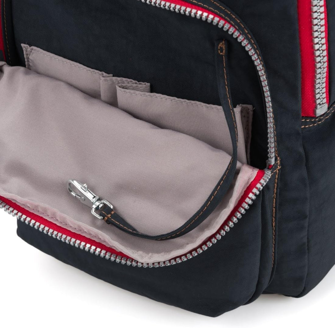 Kipling CLAS SEOUL S, Rucksack mit Fach für Tablet 13", 34.5 cm, 10 L, 0.48 kg, True Navy Combo, Tru