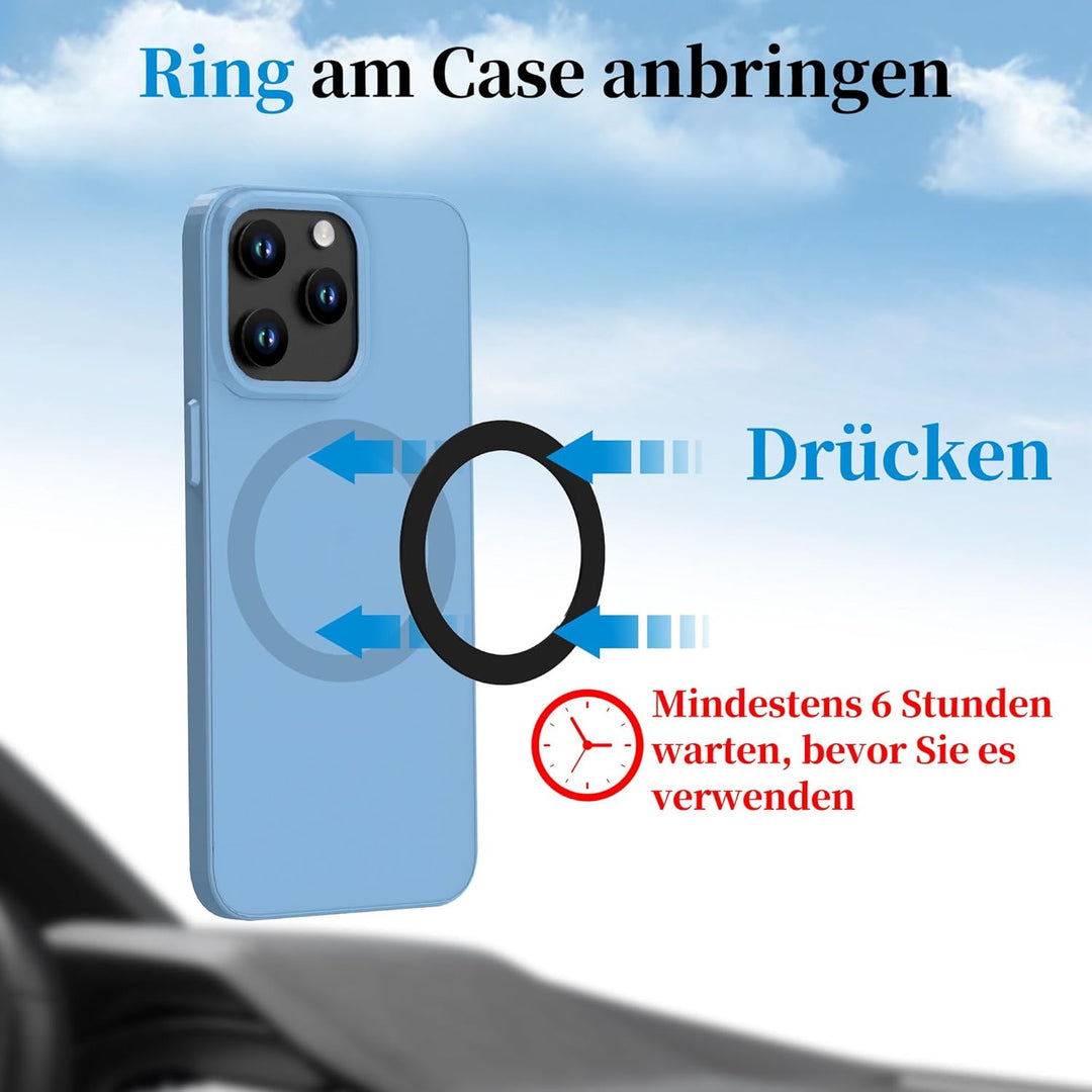 PlusAcc Vakuum Magnetischer Handyhalter fürs Auto, Saugnapf Nano Gel Handyhalter für Magsafe, 360° d