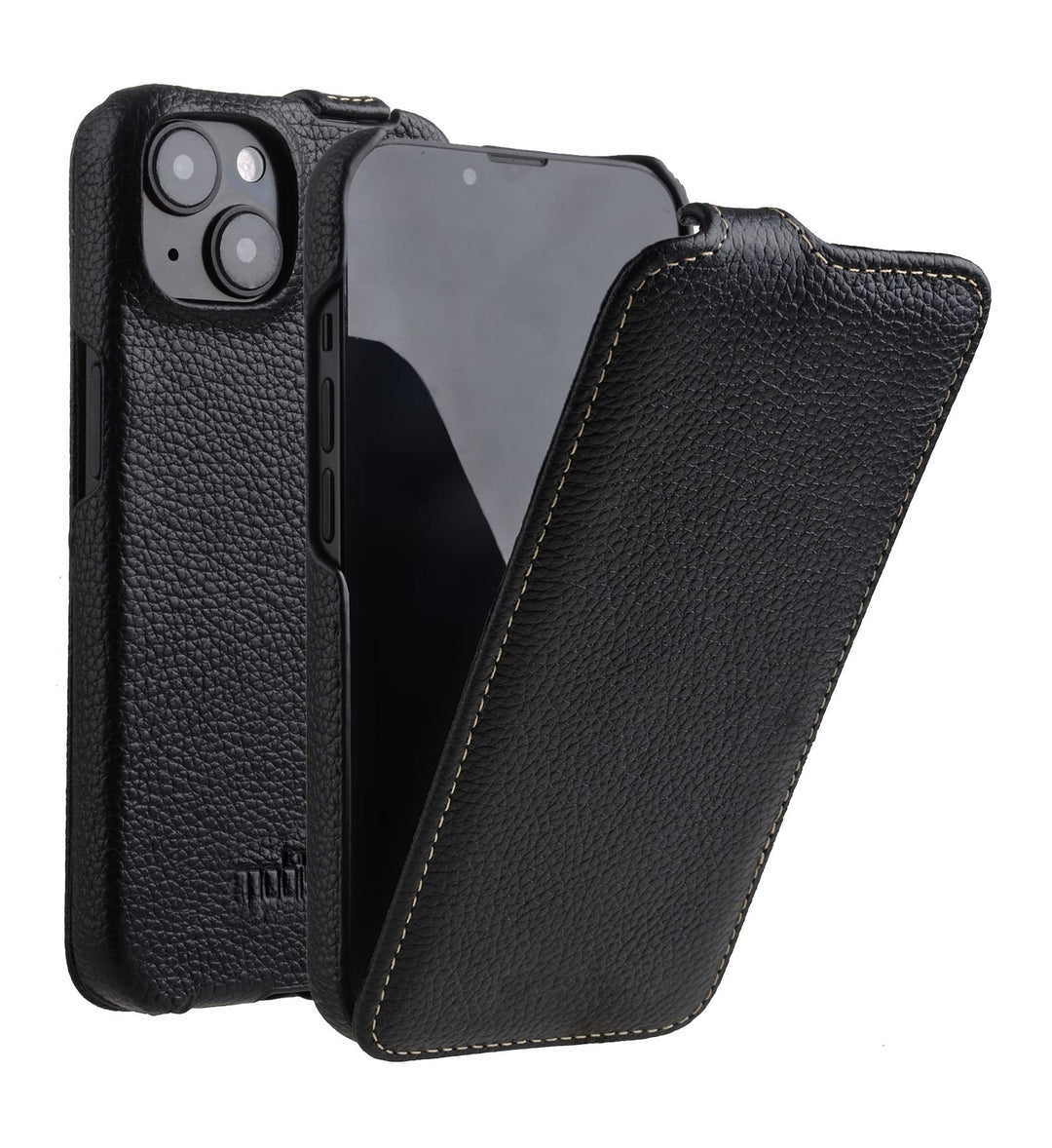 Mobiskin Hülle passend für Apple iPhone 14 (6,1 Zoll), Handyhülle mit beschichtetem Leder, Case, Sch