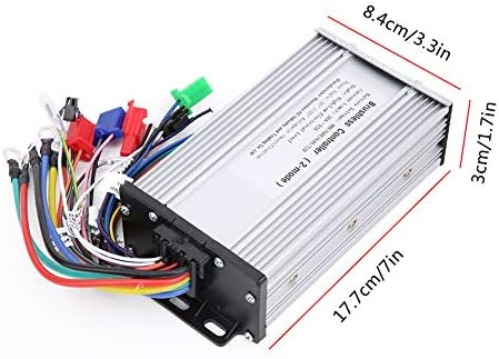 Alomejor Bürstenlose Steuerung für Elektrofahrräder Elektrofahrradgas für Elektroroller (48V 1500W)