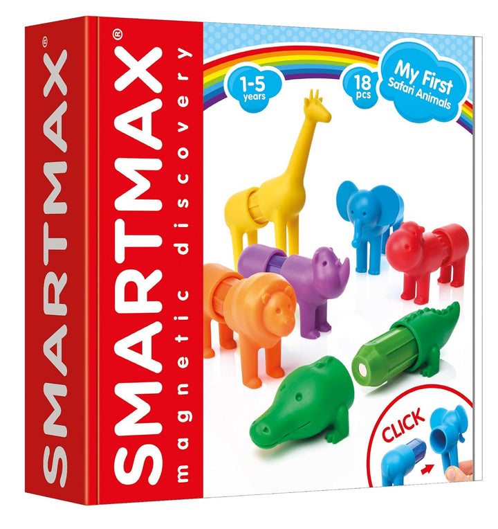 SmartMax - My First Safari Animals, Magnetic Discovery Play Set, 18 pieces, 1-5 Years Einzelbett, Ei