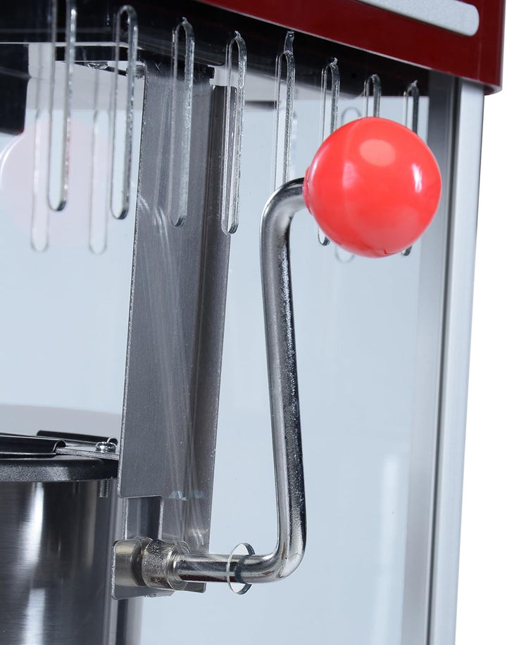 Jago® Popcornmaschine Retro - 60L/h, 200g/10min, Edelstahl Topf, für salziges Popcorn - 50er Jahre L