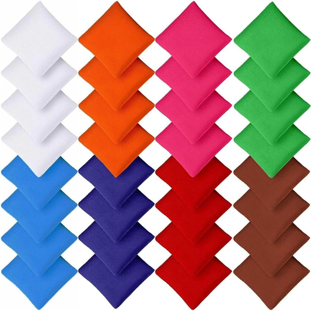 32 Stück Cornhole Säckchen, 8 × 8 cm Nylon Wurfsäckchen – Mini Bean Bags für Tossing, Kinder Outdoor