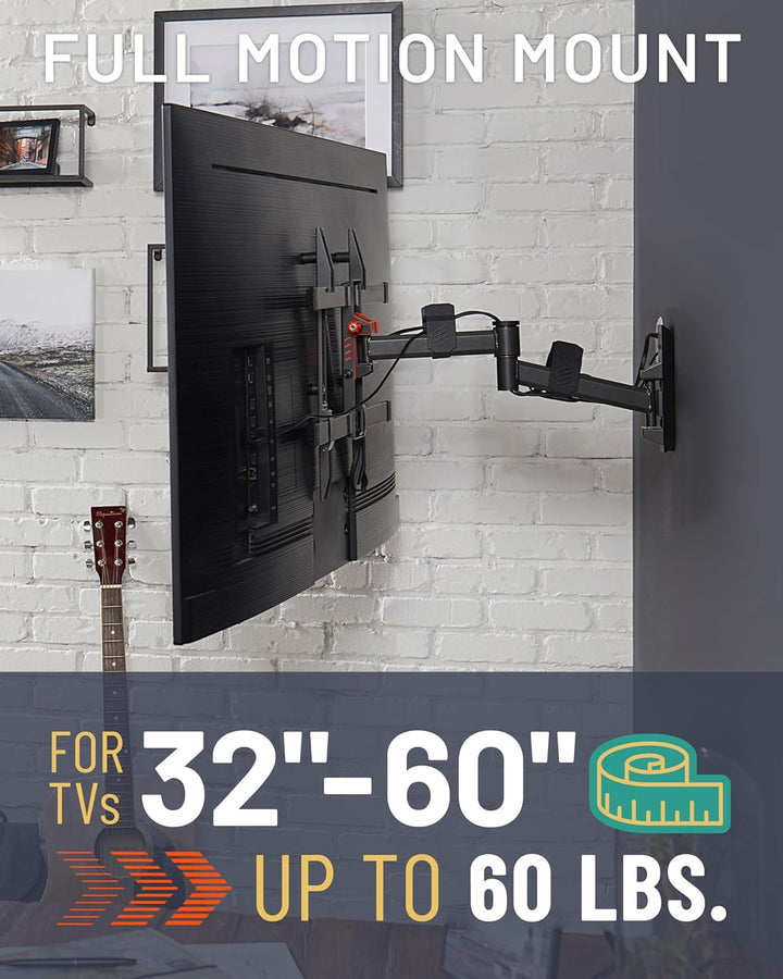 ECHOGEAR Full Motion TV-Wandhalterung für Fernseher bis 58" - Smooth Extention, schwenkbar, neigbar