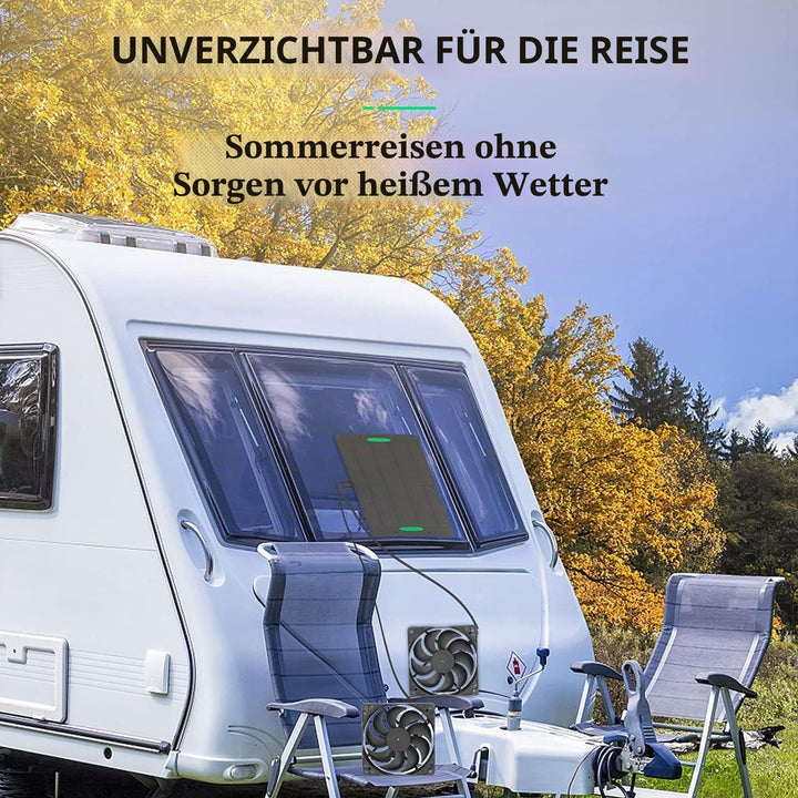 Solarpanel Lüfter Kit, Solar Panel Fan Kit Dual Air Extractor Aussenbelüftungsgeräte Für Gewächshäus