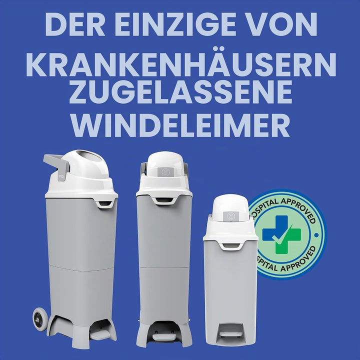 DIAPER CHAMP ONE Medium Handsfree mit Pedal - Windeleimer - geruchsdicht - berührungslose Bedienung