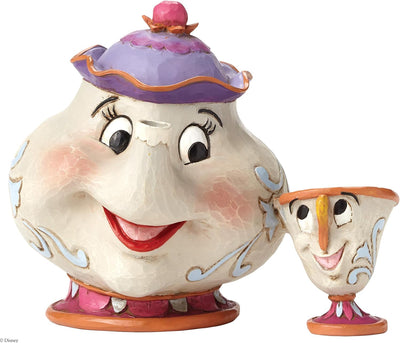 Disney Tradition Keeping Watch (Cogsworth Figur) + Disney Tradition A Mother's Love (Mrs. Potts & Ch