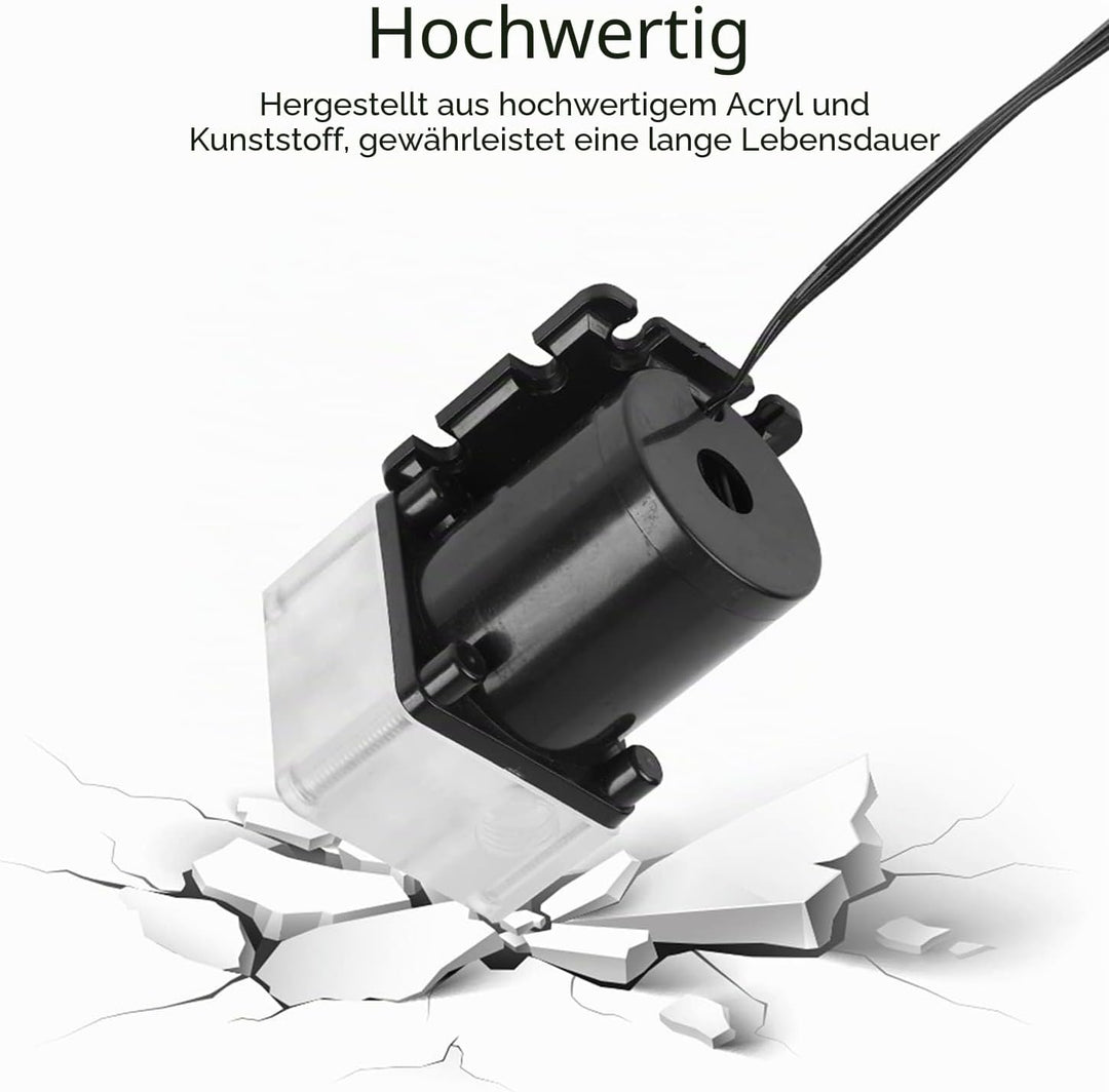 Wasserkühlpumpe, G1/4" Gewinde CPU Wasserpumpe Geräuschloses Computer Wasserkühlsystem Pumpe mit 4 M