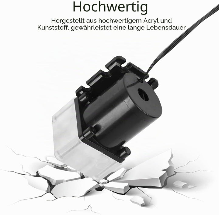 Wasserkühlpumpe, G1/4" Gewinde CPU Wasserpumpe Geräuschloses Computer Wasserkühlsystem Pumpe mit 4 M