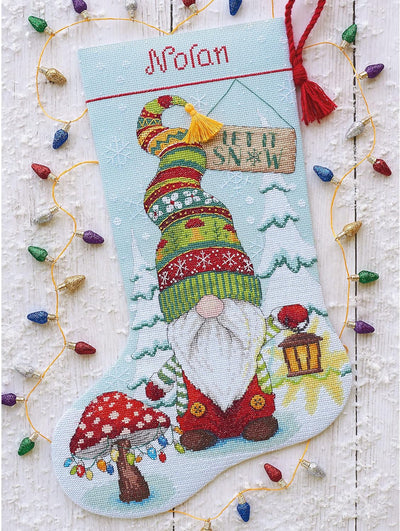 Dimensions Counted Cross Stitch Kit 16" Long-Gnome Stocking (14 Count)