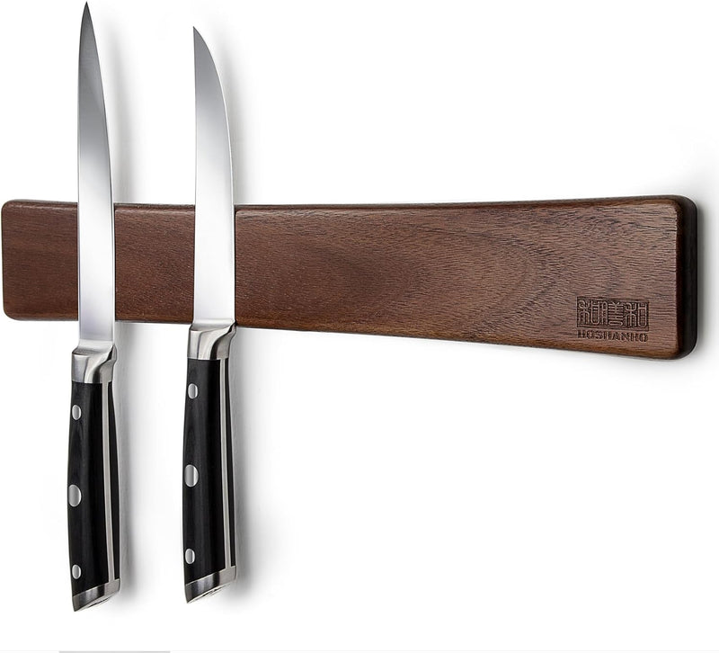 HOSHANHO Magnetleiste Messer, Messerhalter Magnetisch für Wand, Magnet Messerhalter Holz Knife Holde