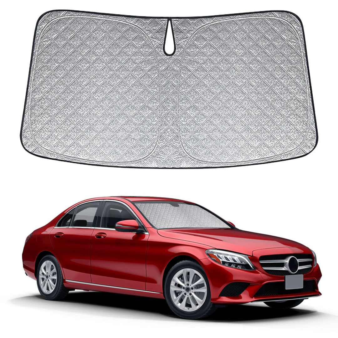 Sonnenschutz Auto Frontscheibe Kompatibel mit Mercedes-Benz C-Class W205/W206 2015-2024, Windschutzs