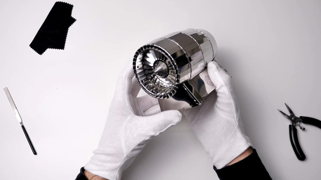 Metal-TIME Jet Engine Turbine, 3D Metall Puzzle, Jet Engine Assemble Model Kit, 3D Metall Modell DIY