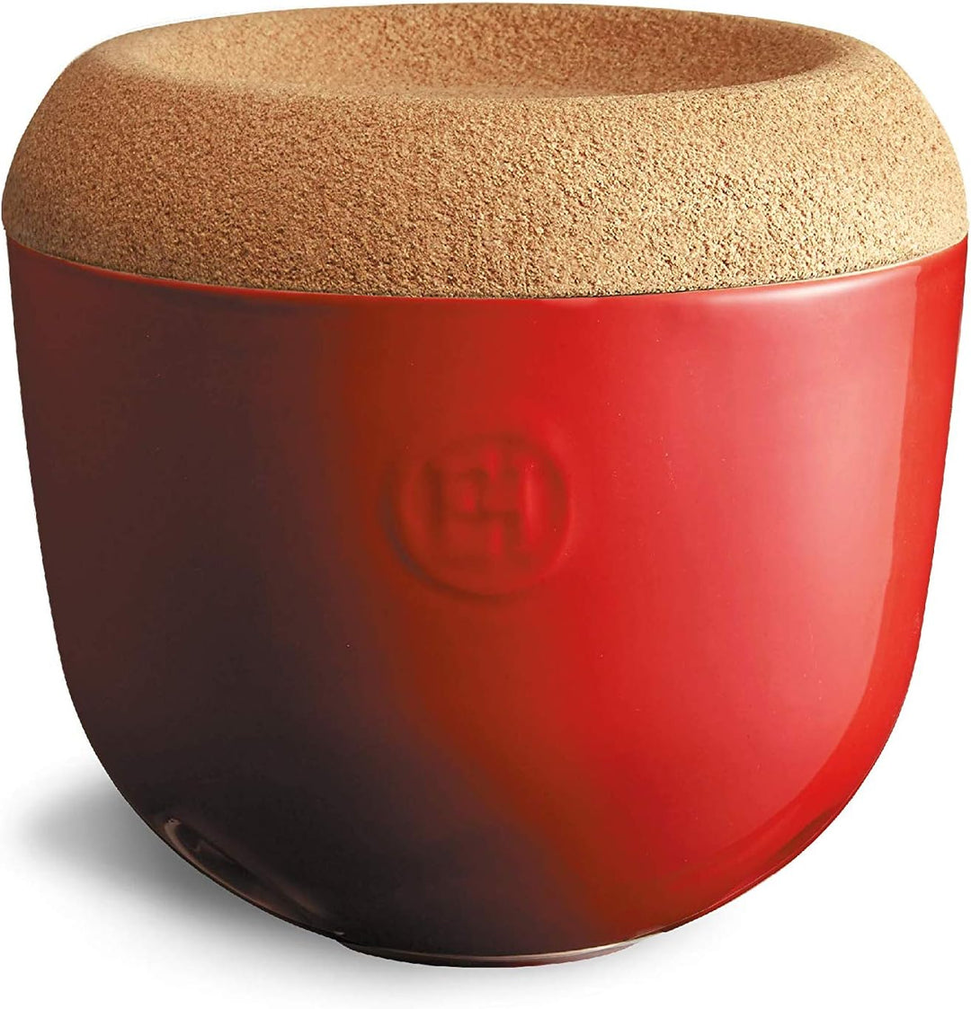 Emile Henry EH348763 Knoblauchtopf, Keramik, 14,6 x 14,6 x 13,4 cm, Keramik, Grand Cru, 14,6 x 14,6