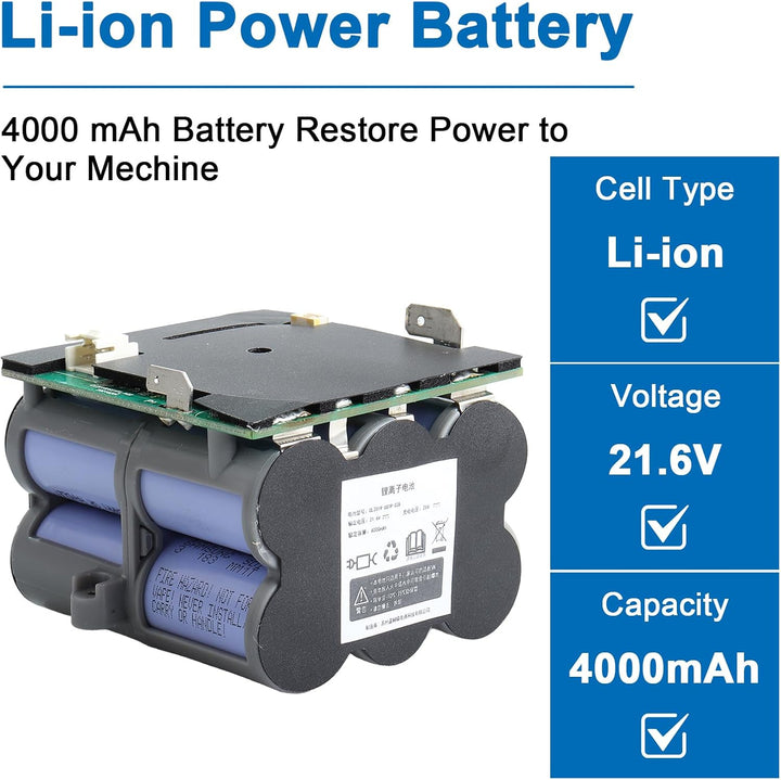 21,6V/ 4000mAh Ersatzakku kompatibel mit Tineco Floor ONE S5/ S5 Pro 2/ S5 Pro/Floor ONE S5 Smart/S5