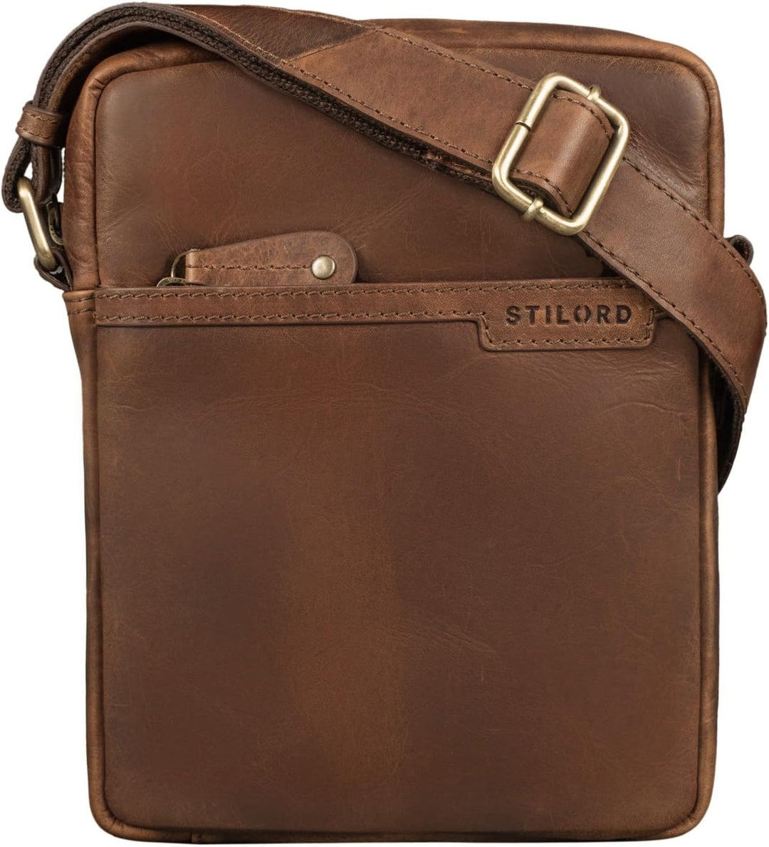 STILORD 'Blake' Herrentasche zum Umhängen Leder Kleine Schultertasche Männer 8 Zoll Messenger Bag DI