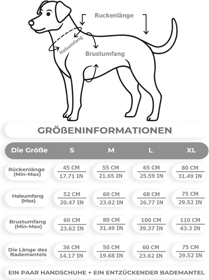 Hundebademantel Schnell Trocknend Badetuch aus Mikrofaser, Bibykivn Einstellbar Hundehandtuch mit Kl