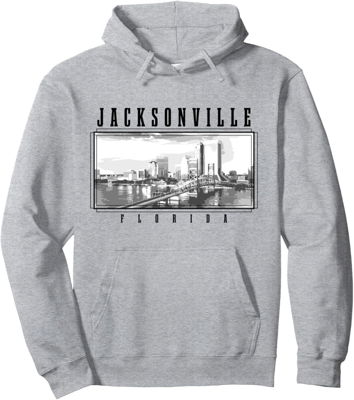 Jacksonville Florida Vintage Skyline USA Amerika Souvenir Pullover Hoodie