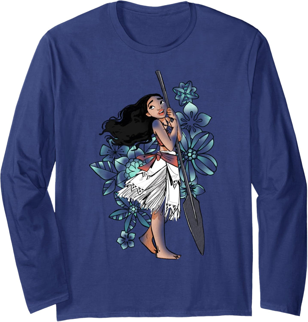 Disney Moana Tropical Floral Print Langarmshirt