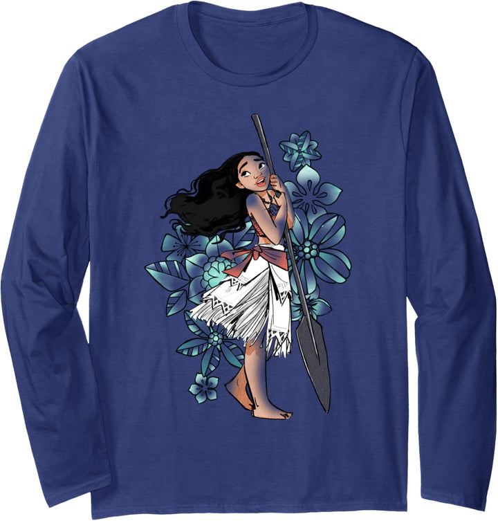 Disney Moana Tropical Floral Print Langarmshirt