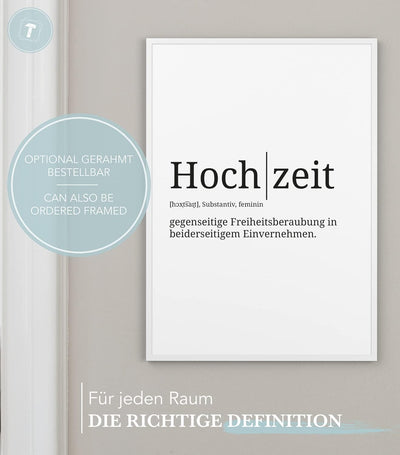 Papierschmiede® Definition: Hochzeit, DIN A1 (59x84 cm), XXL Poster für Wohnzimmer, Schlafzimmer, Kü