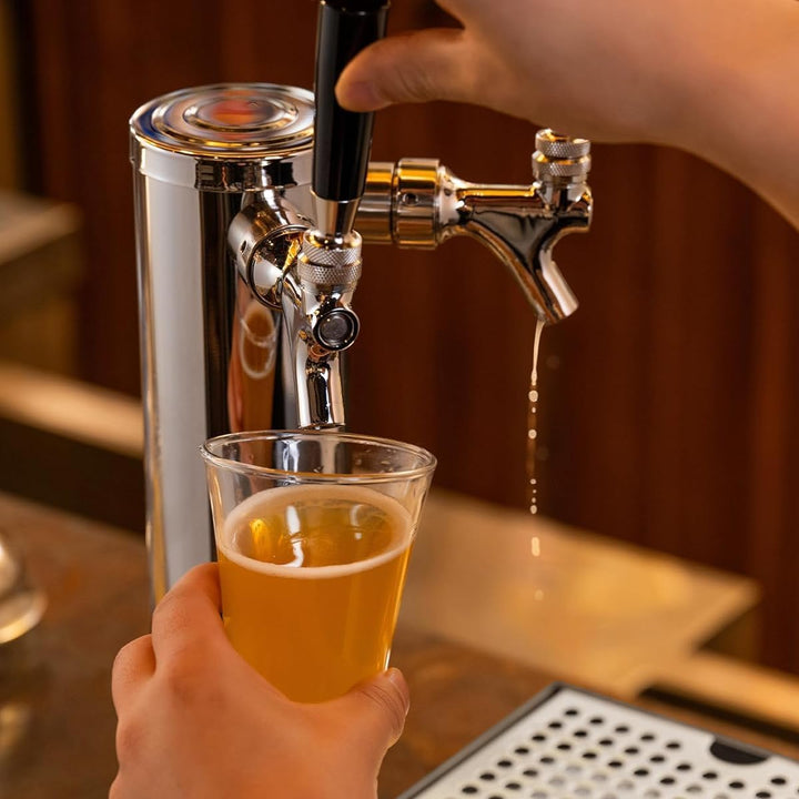 Ubric Biersäulen-Abtropfschale, 304 Edelstahl Tropfschale Pads und abnehmbarer Deckel, für Bar, Rest