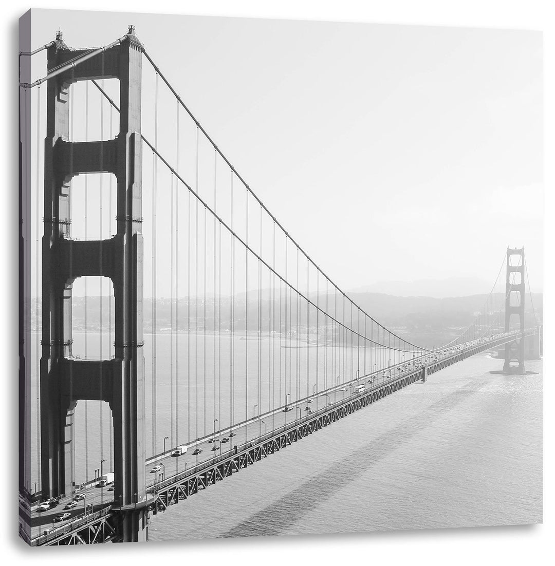 Pixxprint Golden Gate Bridge San Francisco als Leinwandbild/Grösse: 70x70 cm/Wandbild/Kunstdruck/fer