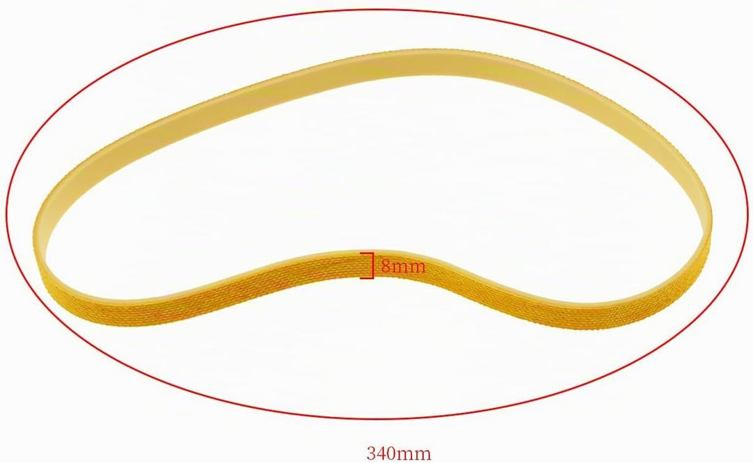 EMSea 1 Stück Hobel-Antriebsriemen 05012111 Gelber Flachriemen 8 Mm X 340 Mm Kompatibel mit Scheppac
