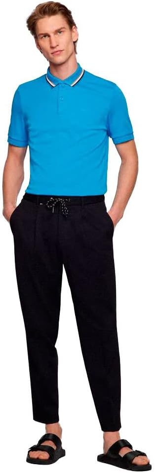 BOSS Herren Poloshirt Penrose 38 Slim Fit Kurzarm bleu (50) S