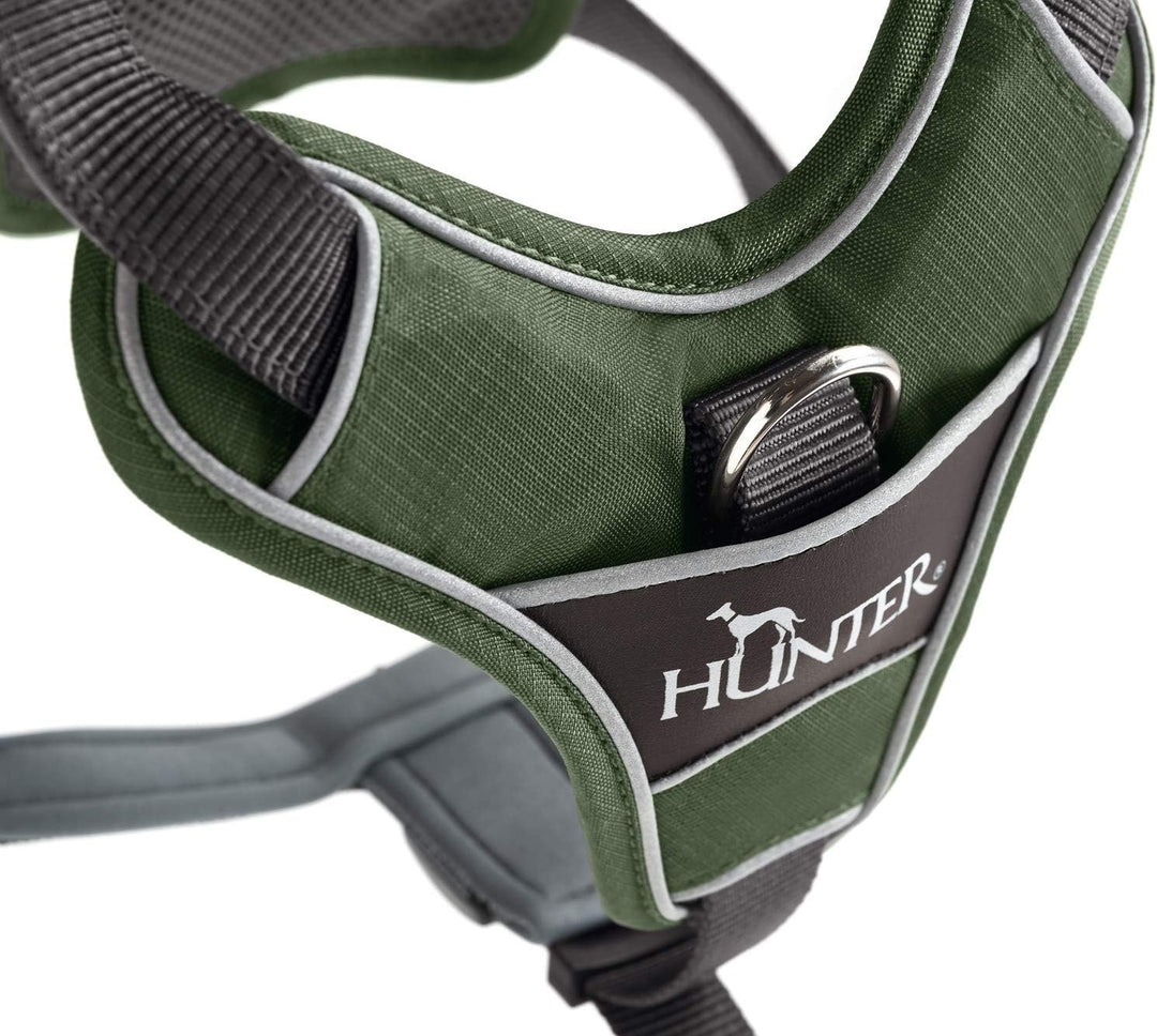 HUNTER DIVO Hundegeschirr, L-XL, 79-107 cm, gün/grau 79 - 107 cm grün/grau, 79 - 107 cm grün/gr
