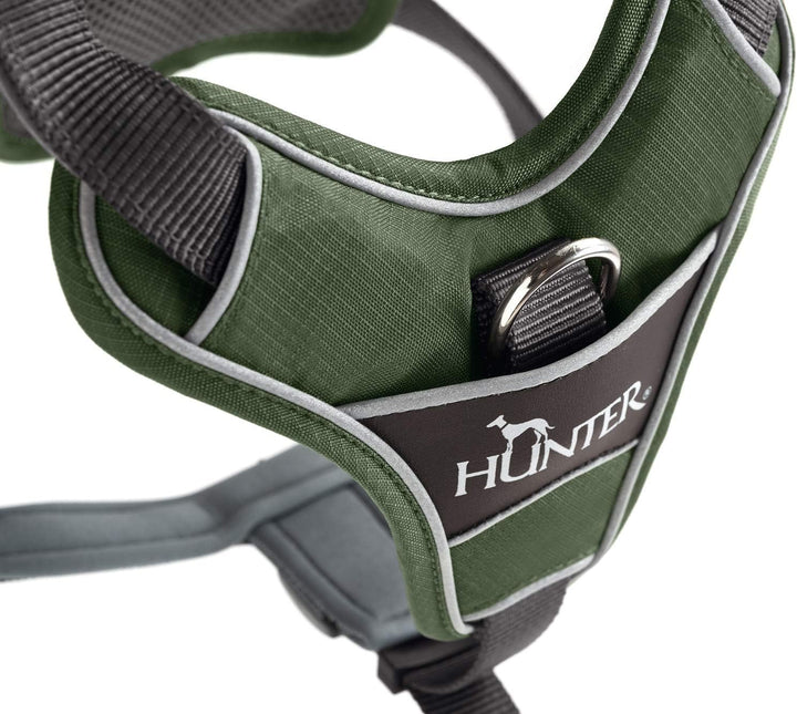 HUNTER DIVO Hundegeschirr, L-XL, 79-107 cm, gün/grau 79 - 107 cm grün/grau, 79 - 107 cm grün/gr