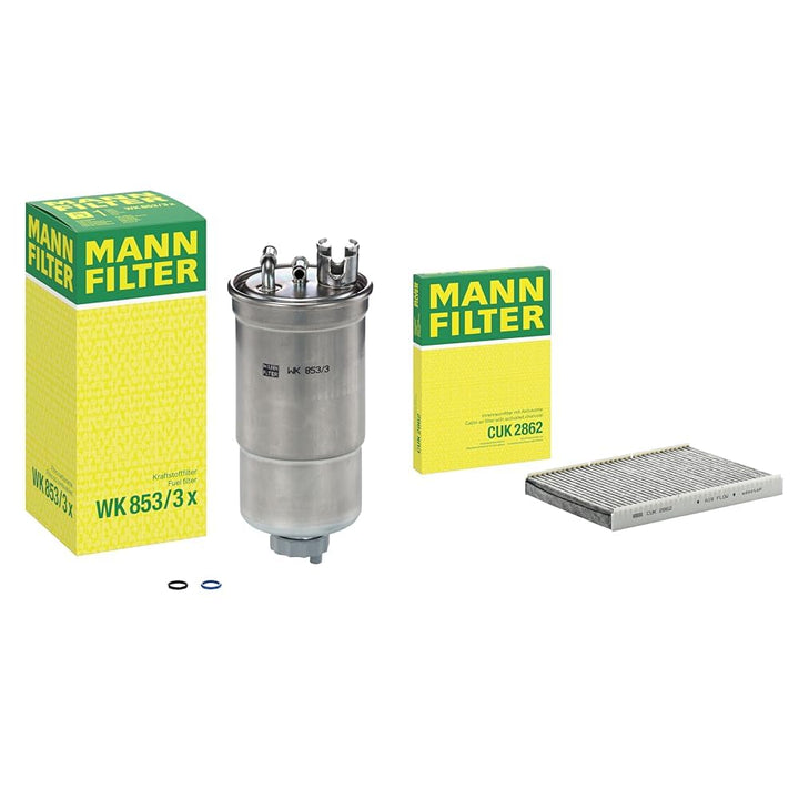 Original MANN-FILTER Kraftstofffilter WK 853/3 X – Kraftstofffilter Satz mit Dichtung/Dichtungssatz