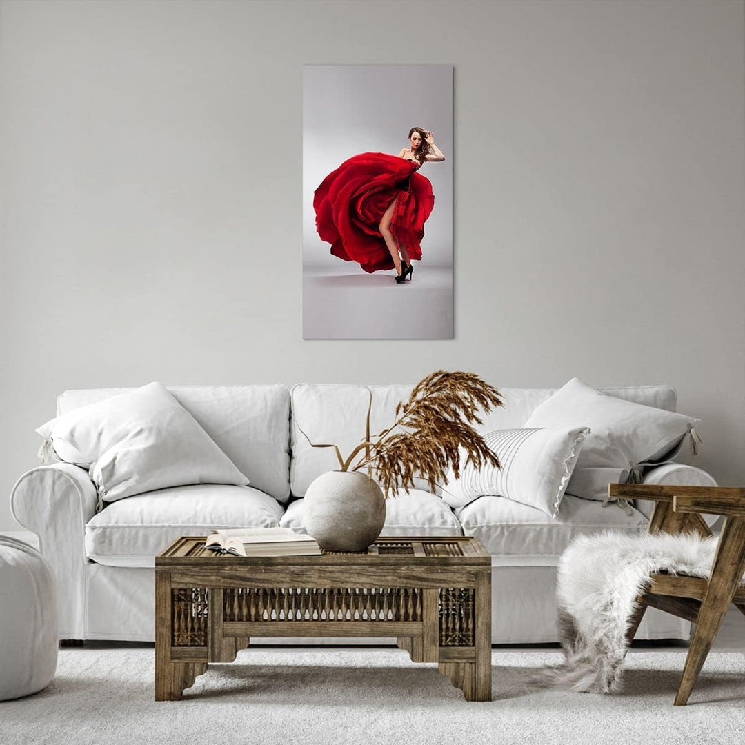 Bilder auf Leinwand 55x100cm Leinwandbild mit Rahmen Karneval Kleidung Kultur Tänzerin Gross Wanddek