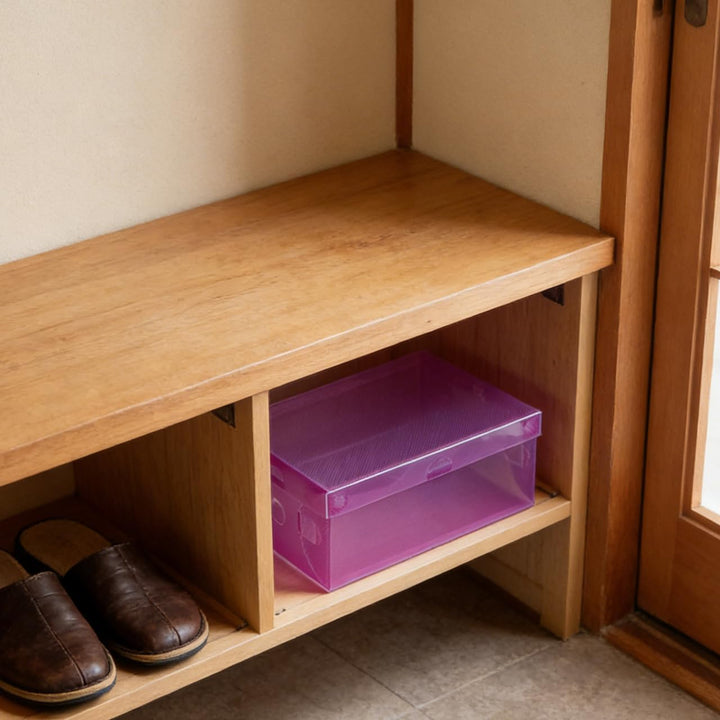 Toyvian 7 StüCk Stapelbare Transparente Schuhboxen Mit Klappdeckel Faltbare Aufbewahrungsboxen Aus R