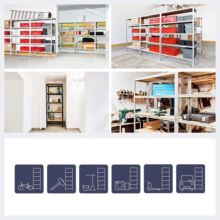 shelfplaza® 90x100x40cm Home Schwerlastregal verzinkt/Metallregal mit 3 Böden/Kellerregal Metall, Ga