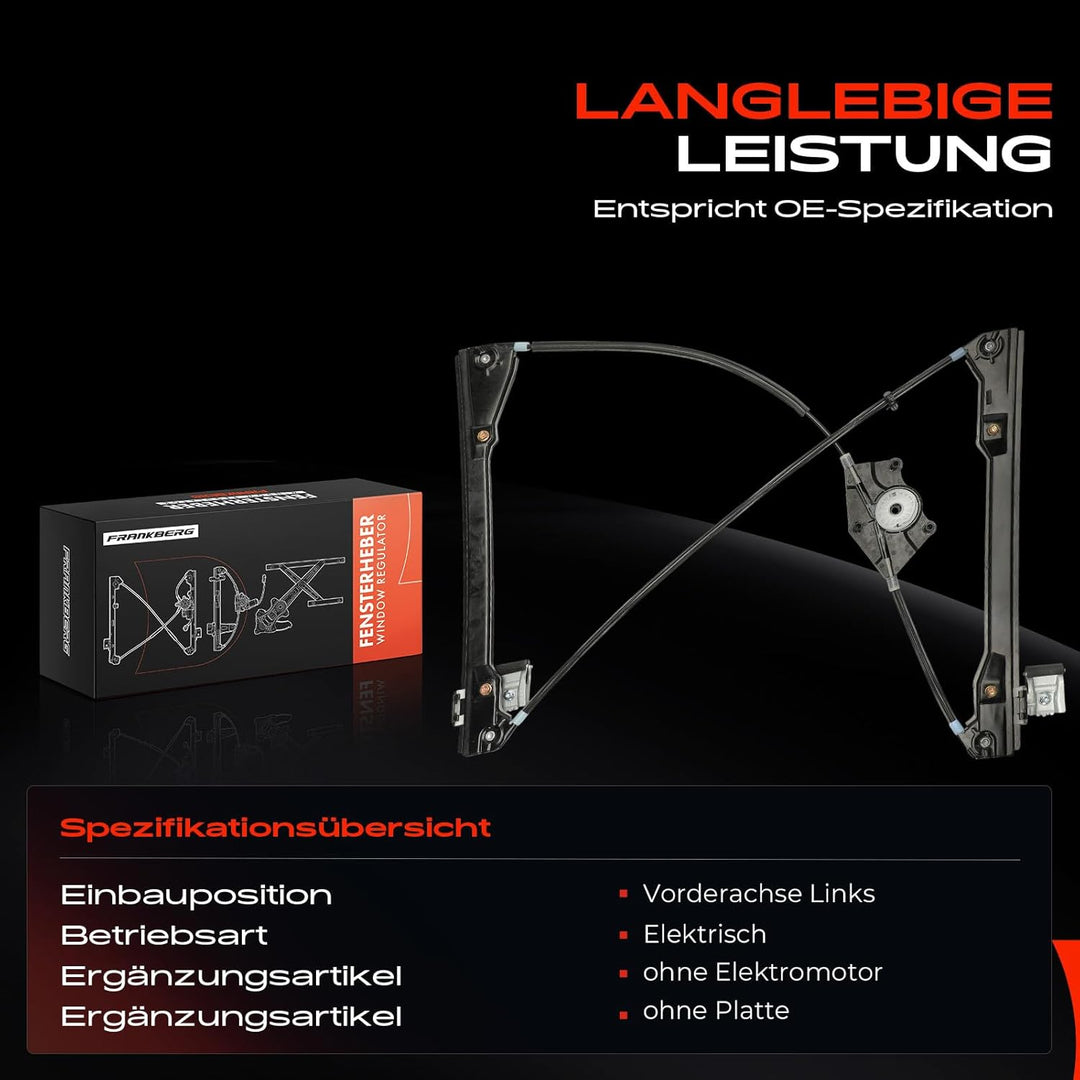 Frankberg Fensterheber Vorne Links Kompatibel mit New Beetle 9C1 1C1 Schrägheck Alle Motoren 1998-20