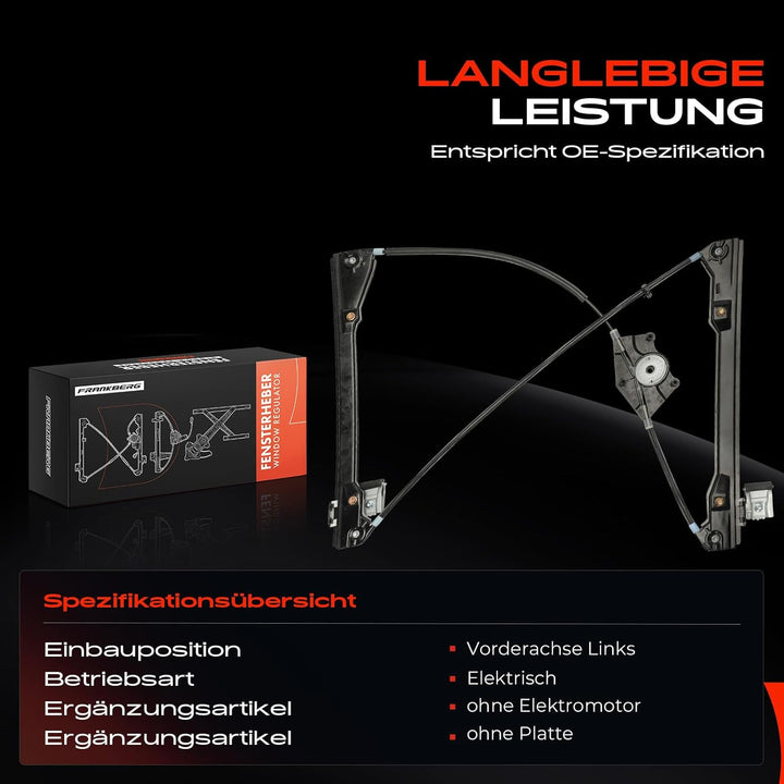 Frankberg Fensterheber Vorne Links Kompatibel mit New Beetle 9C1 1C1 Schrägheck Alle Motoren 1998-20