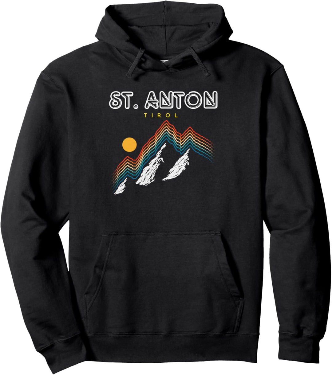 Sankt Anton Tirol - Österreich Retro 80s Skiferien Geschenk Pullover Hoodie