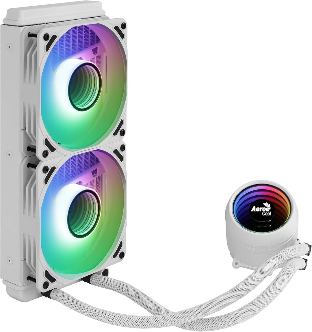AeroCool MIRAGEL240W, CPU-Flüssigkeitskühlung, 2x12cm ARGB-Lüfter, TDP 400W, Weiss, MIRAGEL240W