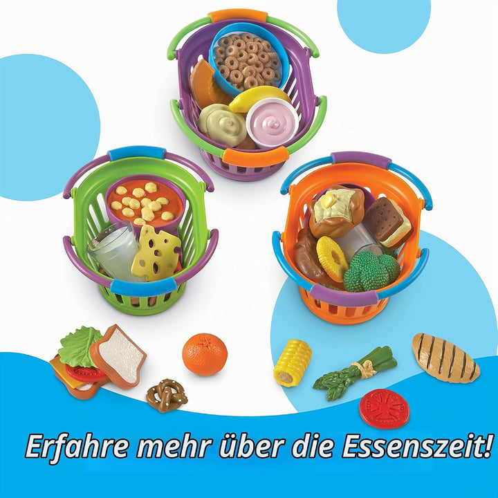 Learning Resources New Sprouts Frühstücks-, Lunch- und Dinner-Set Drei Mahlzeitenkörbe, Drei Mahlzei