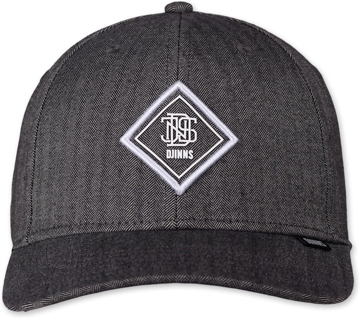 Djinns - Fine Herringbone - 6 Panel TrueFit Curved Visor Dad Cap Baseballcap Hat Kappe Mütze Caps Ei