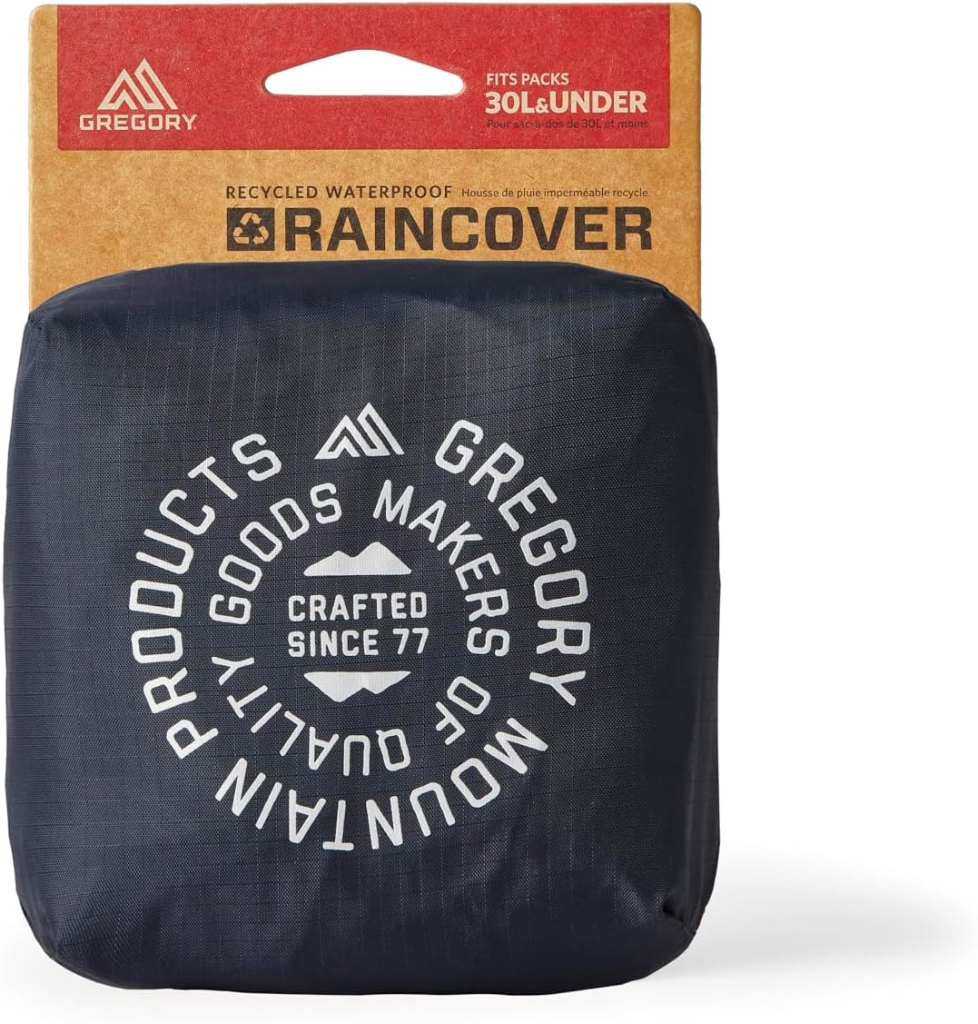 Gregory Trial Accessories - Raincover - wasserdichte, reflektierende Regenhülle für Rucksack Schwarz